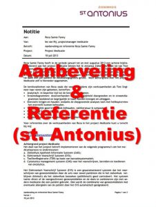 Aanbeveling en Referentie (st. Antonius)